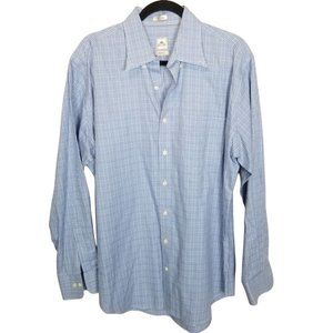 Peter Millar Crown Mens L Blue Plaid Nanoluxe Butt
